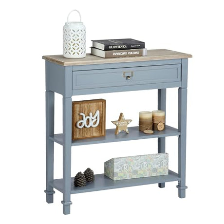Wnutrees Multi-functional Console Desk, Grey, 30 in x 10.6 in x 31.5 in Wnutrees