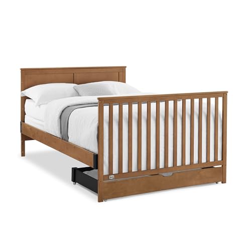 Delta Children Simmons Kids Logan 6-in-1 Convertible Crib with Underdrawer - Greenguard Gold Certified, Chestnut