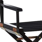 Casual Home Director's Chair ,Black Frame/Black Canvas,18" - Classic Height Casual Home