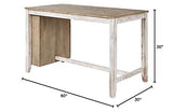 Signature Design by Ashley Skempton Farmhouse 36" Counter Height Dining Table with Storage & Wine Rack, Whitewash Signature Design by Ashley