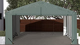 ShelterLogic ShelterTube Garage & Storage Shelter, 20' x 23' x 12' Heavy-Duty Steel Frame Wind and Snow-Load Rated Enclosure, Green ShelterLogic