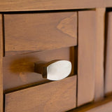 SIMPLIHOME Warm Shaker SOLID WOOD Rustic Modern 48 inch Wide Home Office Desk, Writing Table, Workstation, Study Table Furniture in Light Golden SIMPLIHOME