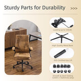 VINGLI Comfy Brown Leather Office Desk Chair,Ergonomic High-Back Computer Gaming Chair with Replaceable Wheels,Dual-Base,Adjustable Height&Armrests,360 Swivel Task Chair for Home Office,Vintage,Rustic VINGLI