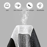 Tyrot 3 Piece Black Grey Quilt Set Full/Queen Size Black White Geometric Reversible Bedding Set Microfiber Lightweight Bedspread Coverlet with 2 Shams Modern Bed Covers for All Season, 90''x96'' Tyrot