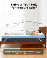 PERLECARE 3 Inch Firm Mattress Topper Full Size, Cooling Gel-Infused & Bamboo Charcoal Memory Foam Bed Topper for Pressure Relief, High-Density Mattress Pad with Removable Cover PERLECARE
