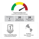 Pemberly Row Wide Mantel with Linear Electric Fireplace in White Pemberly Row