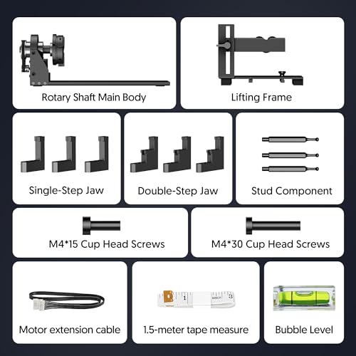 LONGER Laser Engraver Ray5 5000mW Engraver Machine with Air Assist Kit DIY CNC Laser Cutter Tool for Metal Glass Wood Working Area 15.7 "x15.7" with 4-in-1 Rotary Roller Kit Longer