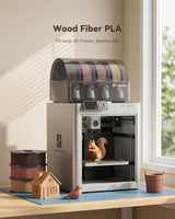 SUNLU Wood PLA Filament Bundle 1.75mm 4KG, Real Wood Fiber Added 3D Printer Filament, 4 pcs 1kg Spool(2.2lbs) Natural Wood Texture & Scent, Clog-Free, Fits for Most FDM 3D Printers