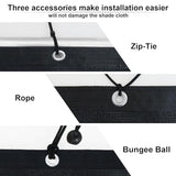 KANAGAWA 90% Sun Shade Cloth 12'X 20' Outdoor Pergola Shade Cover Canopy with Grommets UV Block Privacy Screen for Patio, Backyards, Outdoor, Carport, Garden, Black KANAGAWA