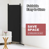 Kokorona 3 Panel Room Divider, 6FT Tall Folding Privacy Screen Wall Dividers, Portable Privacy Screen Freestanding Room Divider for Room Separation, Included - Cover Strips, Black, 102''W x 71''H Kokorona
