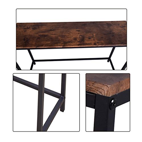 HOMERECOMMEND Console Table for Entryway Narrow Sofa Tables Entryway Table Rustic Narrow Entrance Front Door Console Table Accent Table for Living Room Corridor Hallway Rustic Brown HOMERECOMMEND
