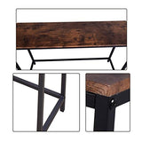 HOMERECOMMEND Console Table for Entryway Narrow Sofa Tables Entryway Table Rustic Narrow Entrance Front Door Console Table Accent Table for Living Room Corridor Hallway Rustic Brown HOMERECOMMEND