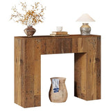 Tribesigns 39'' Farmhouse Console Table, Narrow Sofa Entryway Table with Drawer, Small Wooden Entrance Table for Living Room, Hallway, Foyer, Distressed Brown Tribesigns