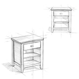 SIMPLIHOME Artisan 24 inches Wide Night Stand, Bedside table, Russet Brown SOLID WOOD, Rectangle, with Storage, 1 Drawer and 2 Shelves, For the Bedroom, Contemporary Modern SIMPLIHOME