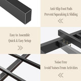ChicZhiNest Twin Size Bed Frame with 2 Tier Upholstered Storage Headboard and Under Bed Storage,Platform Bedframe with LED Lights and Charging Station, No Box Spring Needed,Easy Assembly,Grey ChicZhiNest