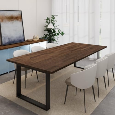 Howizz 60 x 25 in. Solid Wood Table Top, Dark Walnut Stained Acacia Desktop for Standing Desk/Office Tabletop/Countertop, 0.7in. Thick Howizz