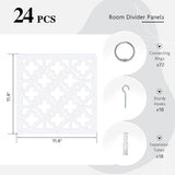 Boshen 24PCS Hanging Room Divider Wall Screen Panel Room Divider Panels Privacy Screen Divider Home Decor for Living Room Bedroom Home Office Restaurant Decor-Window Flower Boshen