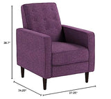 Christopher Knight Home Mervynn Mid-Century Modern Fabric Recliner,polyester, Muted Purple / Dark Espresso Christopher Knight Home
