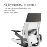Steelcase Gesture Office Chair - Ergonomic Work Chair with Wheels for Carpet - Comfortable - Intuitive-to-Adjust for Desk - 360-Degree Arms - Graphite Gray Fabric Steelcase