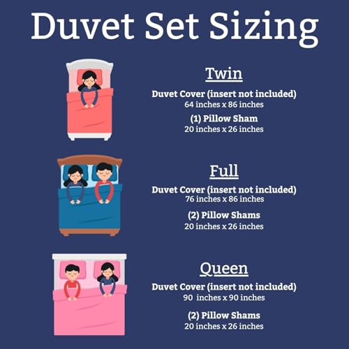 Jay Franco Kids Duvet Cover Set – 3 Piece Super Soft Bedding with Sham Pillowcase, Cover ONLY Comforter Not Included, Blue - Minecraft, Full Jay Franco