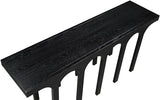 Meridian Furniture 99076Black-T Westfield Collection Art Deco Console Table with Rich Black Oak Finish, Oak Veneer, Mixture of Solid Wood and MDF, 70" W x 18" D x 31" H, Black Meridian Furniture