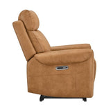 KISLOT Leather Recliner Chair for Adults Wall Hugger RV Recliner with USB Charging Ports Electric Power Reclining Sofa for Living Room Home Theater Seating Bedroom