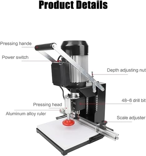 Portable Woodworking Hand-Held Hinge Drilling Machine,Hinge Drilling and Boring Machine, Hinge Drilling Machine for Woodworking1100W 2880 RPM, 0-40mm Depth(220v) - WoodArtSupply