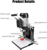 Portable Woodworking Hand-Held Hinge Drilling Machine,Hinge Drilling and Boring Machine, Hinge Drilling Machine for Woodworking1100W 2880 RPM, 0-40mm Depth(220v) HEQIM