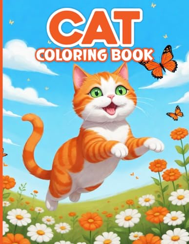 Cute Cats Coloring Book: Relaxing Activity for Kids and Adults - 50 Designs of Playful Kittens for Stress Relief and Fun