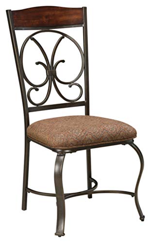 Signature Design by Ashley Glambrey Old World Dining Chair with Cushion, 4 Count,, Brown - WoodArtSupply