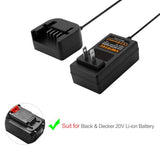 Shentec 20V Charger LCS1620 Compatible with Black and Decker LBXR20 LBXR20-OPE LB20 LBX20 LBX4020 LB2X4020-OPE 20V Lithium Slide Style Battery (BDCAC202B) Shentec