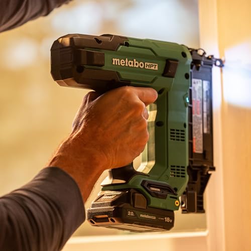 Metabo HPT 18V MultiVolt™ 18-Ga Compact Cordless Brad Nailer Kit, Includes 1-18V 2.0 Ah Battery, NT1850DG - WoodArtSupply