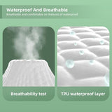 PDXM Waterproof Mattress Protector, Mattress Cover, Soft, Breathable,Noiseless, Deep Pocket 6-18 inches, White for Home Hotel Bedroom,Easy wash (Full) PDXM