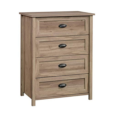 Sauder County Line 4 Drawer Chest, Salt Oak finish Sauder