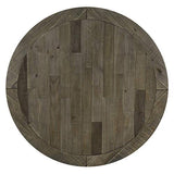 Roundhill Furniture Prato 5-Piece Round Dining Table Set with Cross Back Chairs, Antique Blue and Weathered Walnut Roundhill Furniture