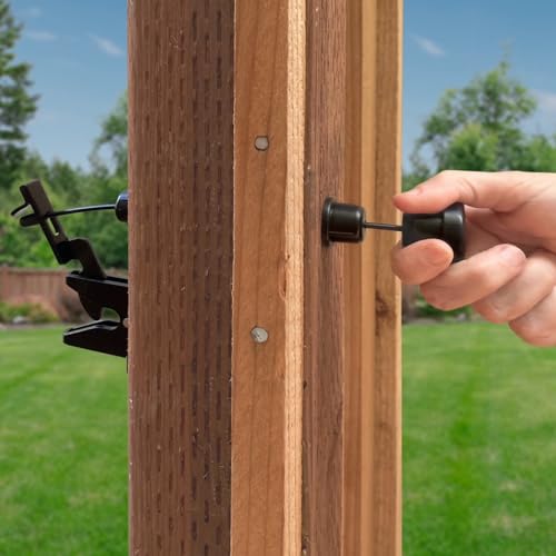 GH Gate Latch Complete Outdoor gate Latch for Wooden Gates operates from/on Both Sides of Fence Patented Dual Sided Operation. Wooden Fence Latch Vinyl Gate Latch Metal Fence Latch Universal fit GH Gate Products