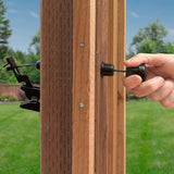 GH Gate Latch Complete Outdoor gate Latch for Wooden Gates operates from/on Both Sides of Fence Patented Dual Sided Operation. Wooden Fence Latch Vinyl Gate Latch Metal Fence Latch Universal fit GH Gate Products