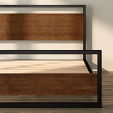 Zinus Suzanne Kingsize Bamboo & Metal Platform Bed Frame with Footboard - No Box Spring Needed, Easy Assembly Zinus
