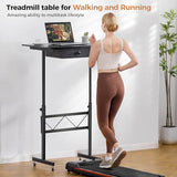 GTRACING Small Standing Desk Adjustable Height Small Computer Desk Mobile Portable Rolling Laptop Table with Wheels 32" Computer Workstation Sit Stand Desks Portable Standing Table Treadmill desks GTRACING