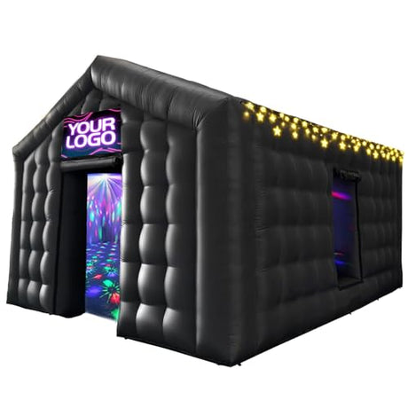 AKSPORT Inflatable Nightclub - Inflatable Party Tent for Adults with 2 Side Doors– Ideal for Music Festivals, Weddings, Raves, Corporate Events (Includes Blower & Repair Kit) AKSPORT