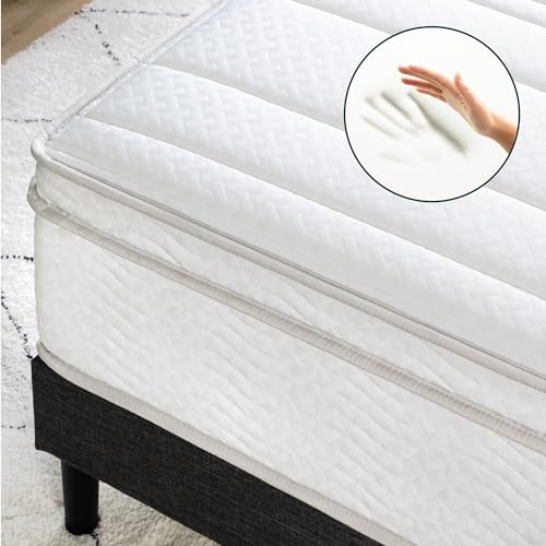 ZINUS 12 Inch Foam and Spring Hybrid Mattress [New Version], Twin, Fiberglass Free, Medium Firmness, Durable Support, Certified Safe Foams & Fabric, Mattress in A Box ZINUS