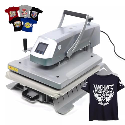 Auto Heat Press Machine, 16 ‘x20’ Clamshell Heat Press with Digital Control Panel, 1600W Digital Sublimation Printer for T-Shirts, Puzzles, Mouse Pads, Pillows njxbrek