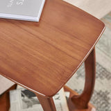 COZYMATIC Emerson Solid Wood End Table with Rolling Wheels, C Shaped Side Table, TV Tray Table, Couch Table That Slide Under for Small Space, Living Room, Bedroom (Walnut)-Small COZYMATIC