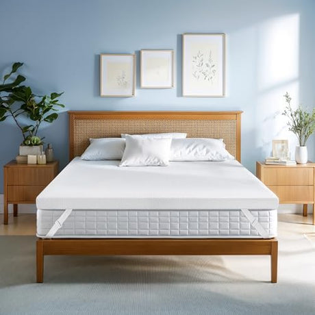 Subrtex Memory Foam Mattress Topper, Twin Gel-Infused Memory Foam Topper, 3 Inch Gel-Infused Memory Foam Topper for Side Stomach Sleepers, CertiPUR-US Certified SUBRTEX