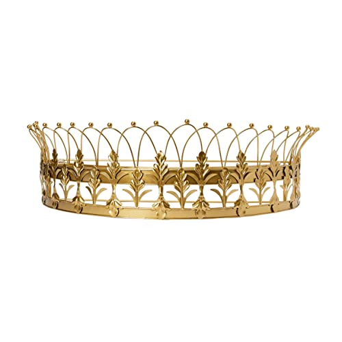 Creative Co-Op Decorative Metal Curtain or Canopy Crown, Gold Finish