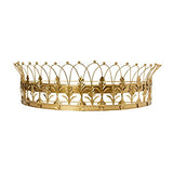 Creative Co-Op Decorative Metal Curtain or Canopy Crown, Gold Finish