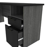 Bestar Norma U or L-Shaped Desk, 71W, Black & Bark Gray Bestar