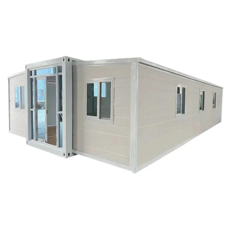 Generic Prefabricated 3 Bedroom Home, 40ft Expandable Container Villa, Insulated and Hurricane Proof, White, 07112003