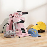 VEVOR Hat Heat Press Machine, with 2pcs Interchangeable Platens, Precise Temperature and Time Control, Hat Press for HTV Iron On and Sublimation Projects, for Caps, Headbands, Cuffs, Face Masks, Pink VEVOR