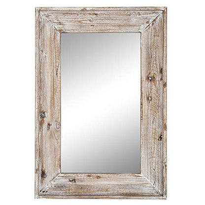 EMAISON 36 X 24 inch Wall Mount Wood Frame Bathroom Vanity Mirror Rustic Horizontal/Vertical Rectangle Mirror for Over Sink, Bedroom, Farmhouse Home - WoodArtSupply